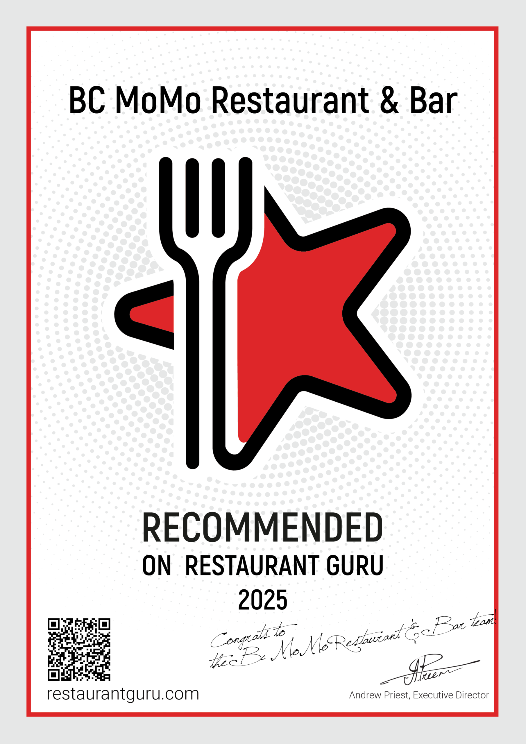 Recommended on Restaurant Guru 2025